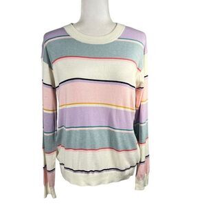 Splendid* NWT XSmall Women’s Shore Striped Ribbed Pullover Sweater multicolored